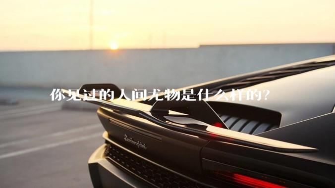 你见过的人间尤物是什么样的？